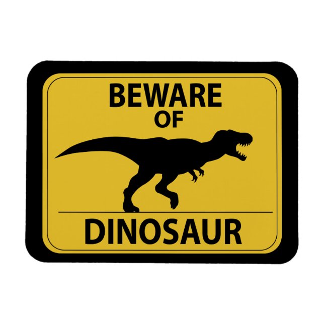 Magnet Flexible Attention aux dinosaures (Horizontal)