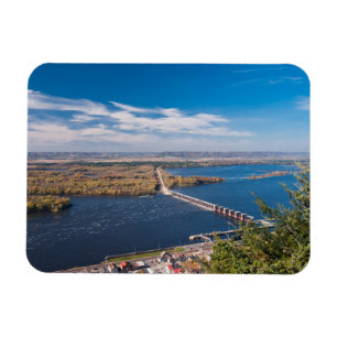 Magnet Flexible Au-dessus du fleuve Mississippi et du barrage d'Al