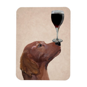 Magnet Flexible Au Vin 2 de chien de poseur rouge