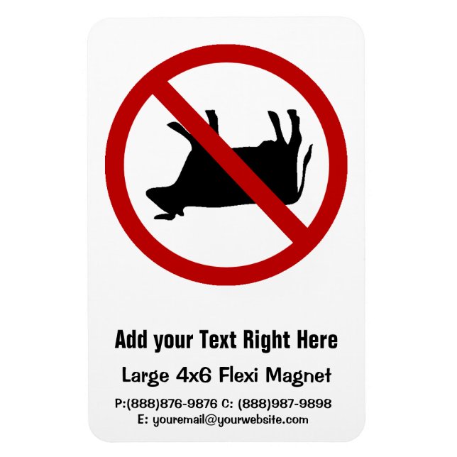 Magnet Flexible AUCUN Pourboire De Vache ! (Vertical)