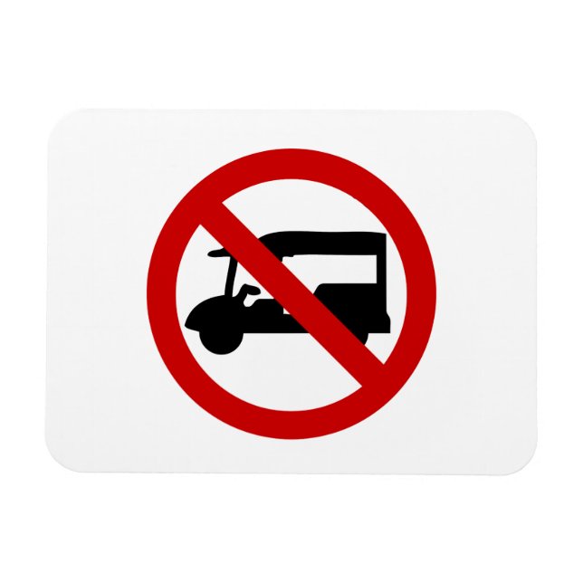 Magnet Flexible AUCUN TAXI Tuk-Tuk ⚠ Route de Thaïlande ⚠ (Horizontal)