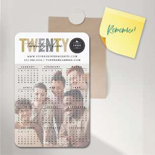 Magnet Flexible Audacieux Mix Typographie 2025 Calendrier moderne 