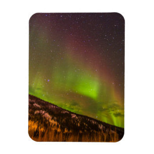 Magnet Flexible Aurore Boréale   Montagnes Fairbanks Alaska