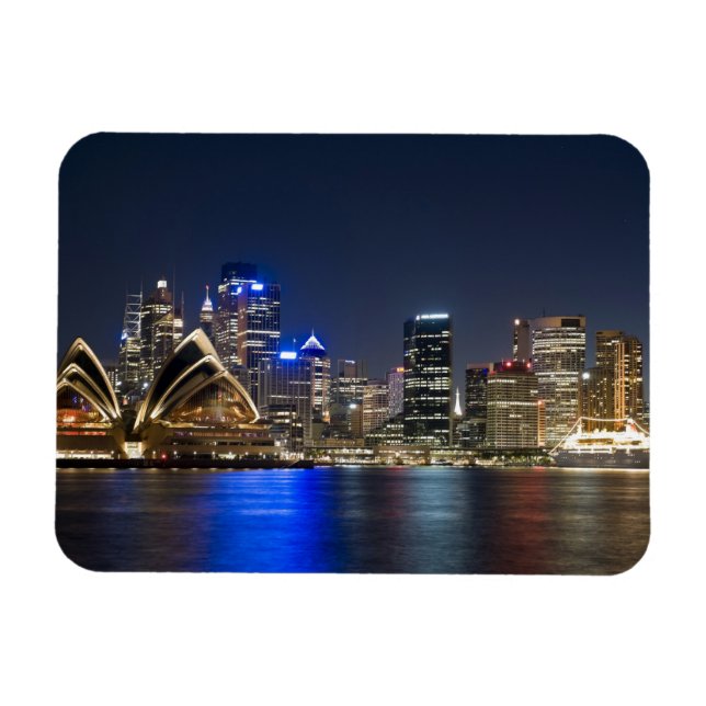 Magnet Flexible Australie, Sydney. Skyline avec Opera House vu (Horizontal)
