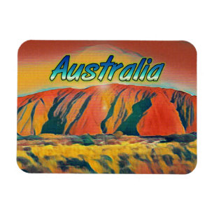 Magnet Flexible Australie Uluru Ayers Rock surréaliste