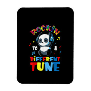 Magnet Flexible Autiste Rockin À Un Panda Cute De Tune Différent