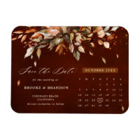 Automne Feuilles Rustique Pays Enregistrer la date