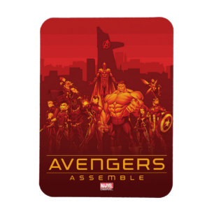 Magnet Flexible Avengers Avengers Rassemblés Ciel de la Ville Ro