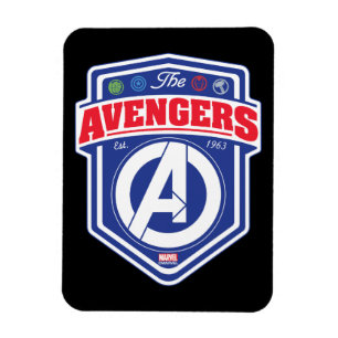 Magnet Flexible Avengers   Badge Retro Avengers Shield