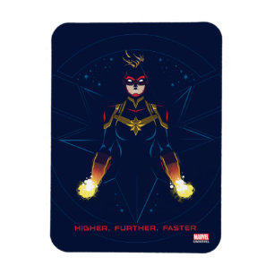 Magnet Flexible Avengers   Capitaine Marvel Reflet Light Line Art