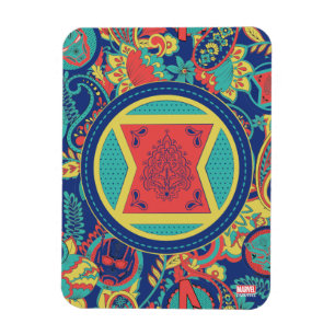 Magnet Flexible Avengers   Logo couleur Paisley Black Widow