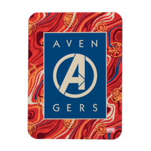Magnet Flexible Avengers   Logo des vendeurs peints en marbre roug