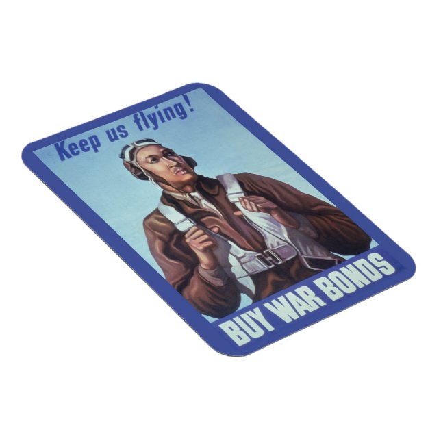 Magnet Flexible Aviateurs noirs : Service militaire de combat de 2 (Côté Droit)