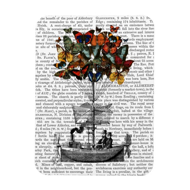 Magnet Flexible Avion papillon (Vertical)