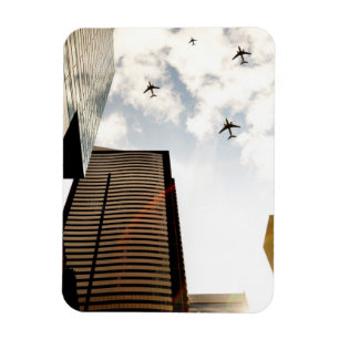 Magnet Flexible Avions volant au-dessus des bâtiments