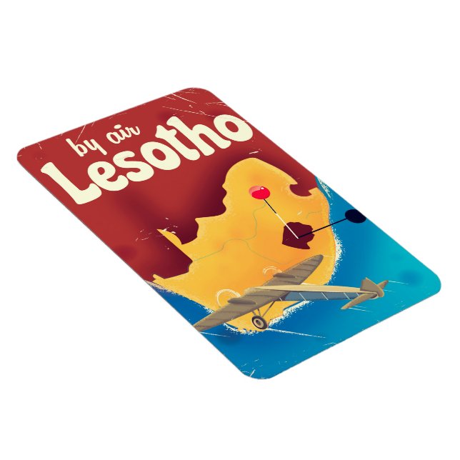 Magnet Flexible Avis de vol Lesotho Vintage (Côté Droit)