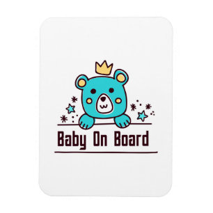 Magnet Flexible baby shower bébé à bord