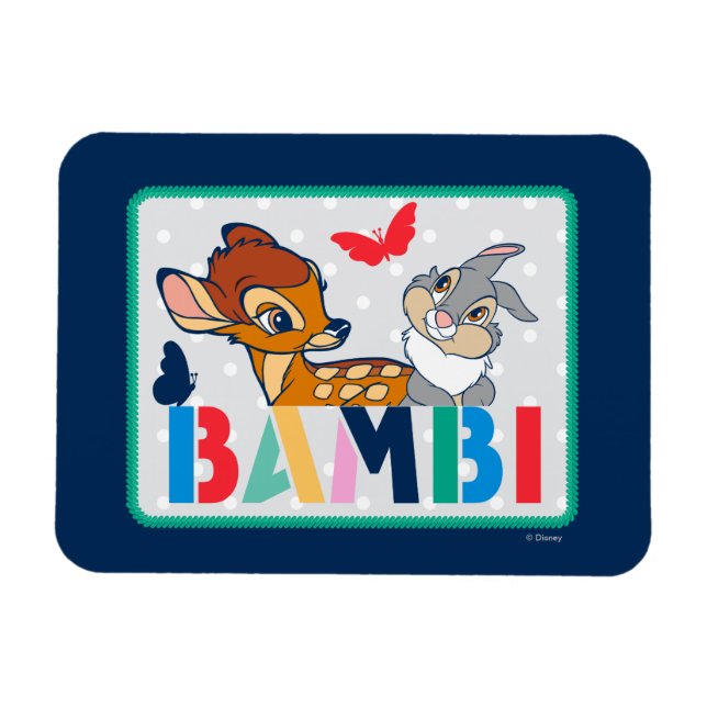 Magnet Flexible Badge de point Bambi & Thumper Polka (Horizontal)