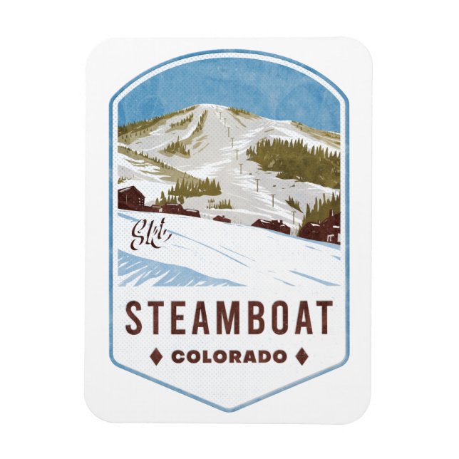 Magnet Flexible Badge de ski du Colorado (Vertical)