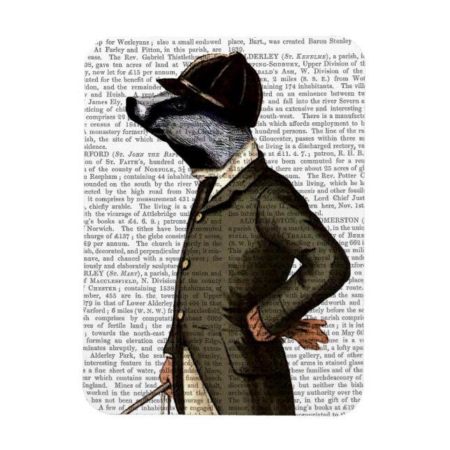 Magnet Flexible Badger The Rider Portrait (Vertical)