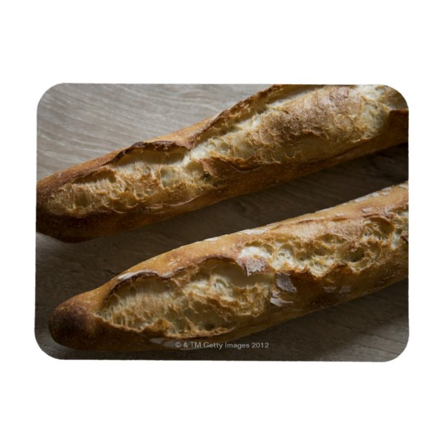 Magnet Flexible baguettes françaises, pain français, gros plan (Horizontal)