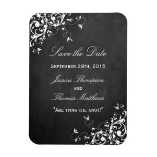 Magnet Flexible Balançoires Blanches Sur Chalboard Mariage Enregis
