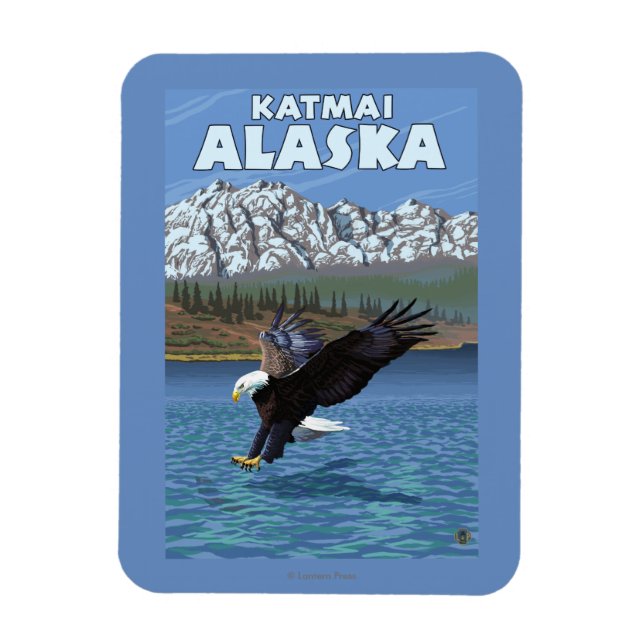 Magnet Flexible Bald Eagle Diving - Katmai, Alaska (Vertical)