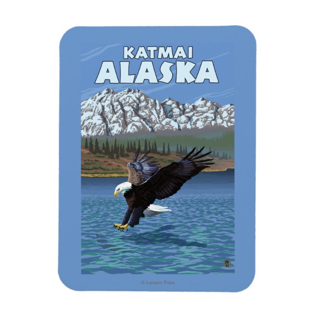 Magnet Flexible Bald Eagle Diving - Katmai, Alaska (Vertical)
