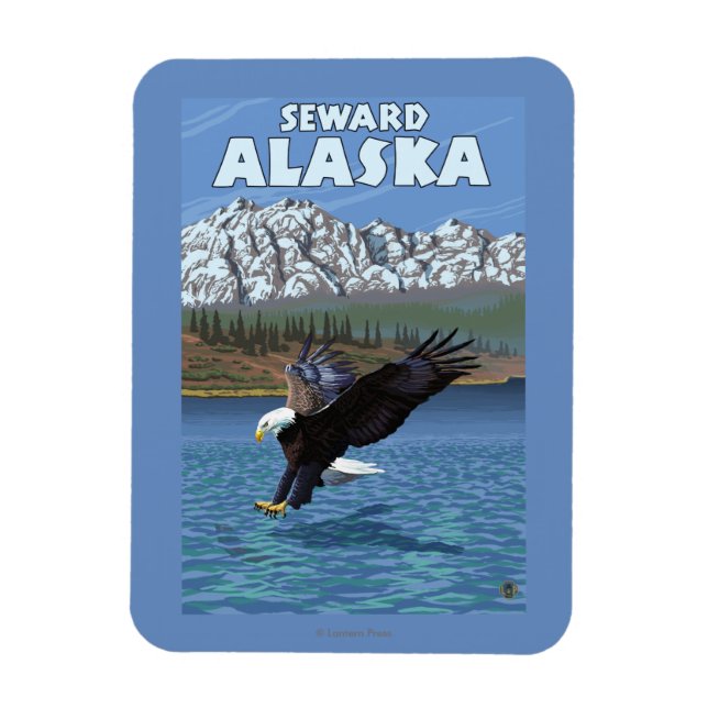 Magnet Flexible Bald Eagle Diving - Seward, Alaska (Vertical)