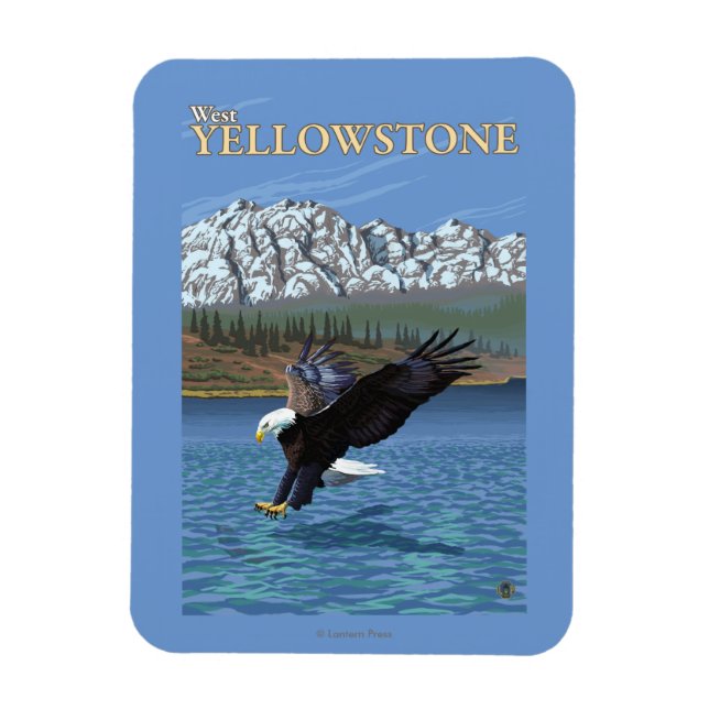 Magnet Flexible Bald Eagle Diving - West Yellowstone, MT (Vertical)