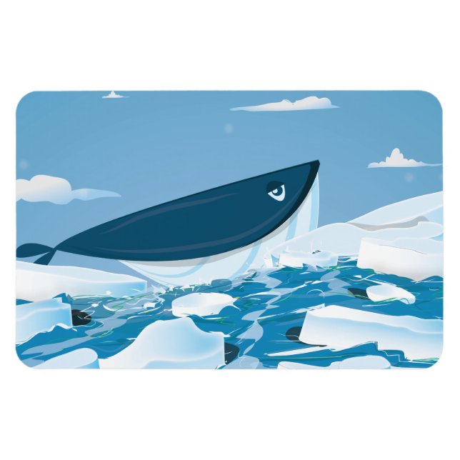 Magnet Flexible Baleine arctique (Horizontal)