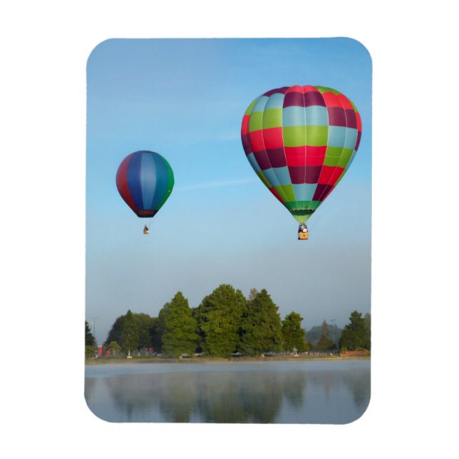 Magnet Flexible Ballons à air chaud au-dessus d'un lac, Nouvelle-Z (Vertical)