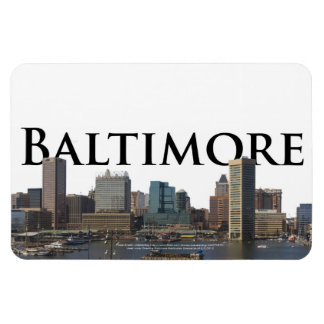 Magnet Flexible Baltimore MD Skyline avec Baltimore dans le ciel