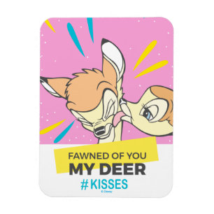 Magnet Flexible Bambi Et Faline "Fawned Of You My Deer"
