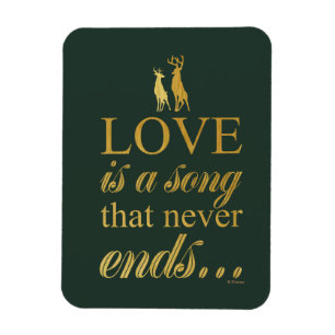 Magnet Flexible Bambi & Père "L'Amour Est Une Chanson Qui Ne S'Ar