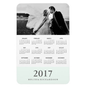 Magnet Flexible Bande de menthe Pastel Elegant Calendrier Photo
