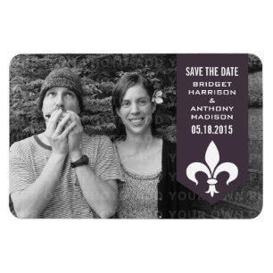 Magnet Flexible Bannière de floraison chic violet Enregistrer l'ai