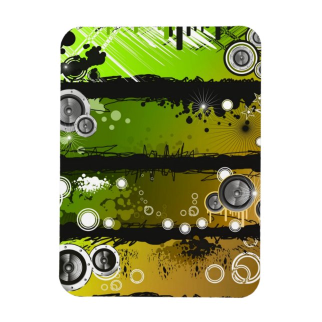 Magnet Flexible Bannière de Grunge Music (Vertical)
