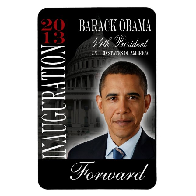 Magnet Flexible Barack Obama 2013 L'aimant commémoratif de l'infla (Vertical)