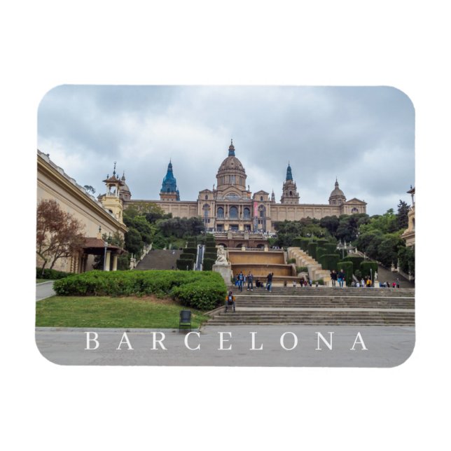 Magnet Flexible Barcelona Palau Nacional vue aimant frigo (Horizontal)
