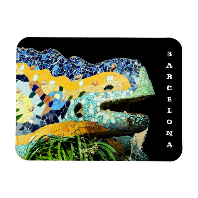 Magnet Flexible Barcelone, Gaudi - Lizard, Espagne (Horizontal)