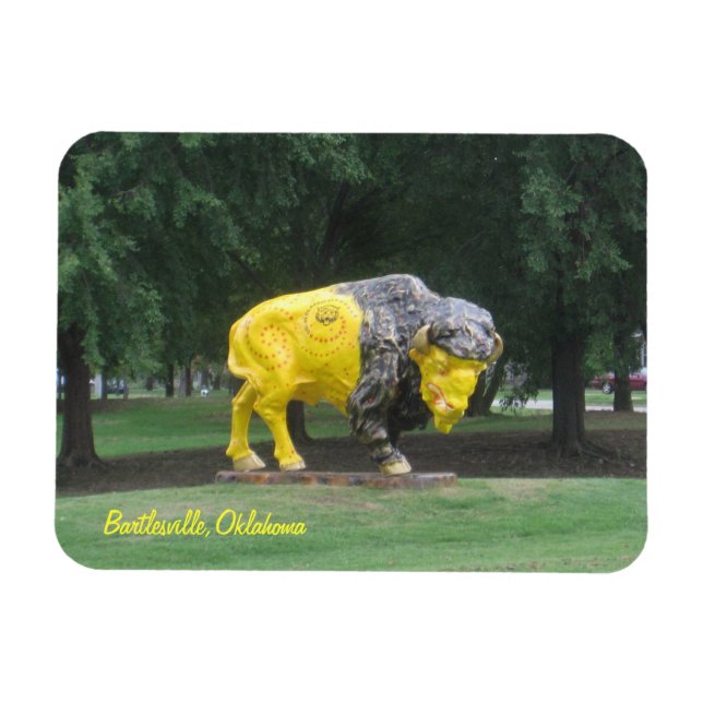 Magnet Flexible Bartlesville, statue de bison de l'Oklahoma (Horizontal)