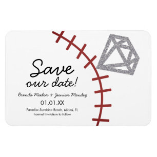 Magnet Flexible Baseball Homerun Diamant Gemme  Enregistrer La Dat