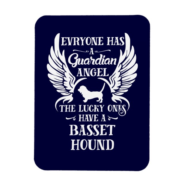 Magnet Flexible Basset chien chien gardien ange (Vertical)