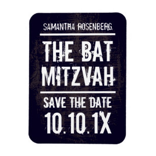 Magnet Flexible Bat mitzvah Rock Band Enregistrer l'aimant Date, n