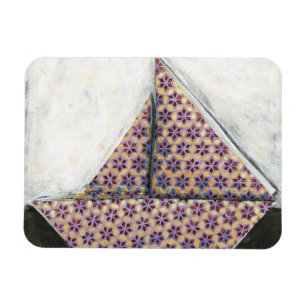 Magnet Flexible Bateau à voile Origami sur papier design Star