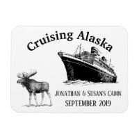 Bateau de croisière de l'Alaska et orignal