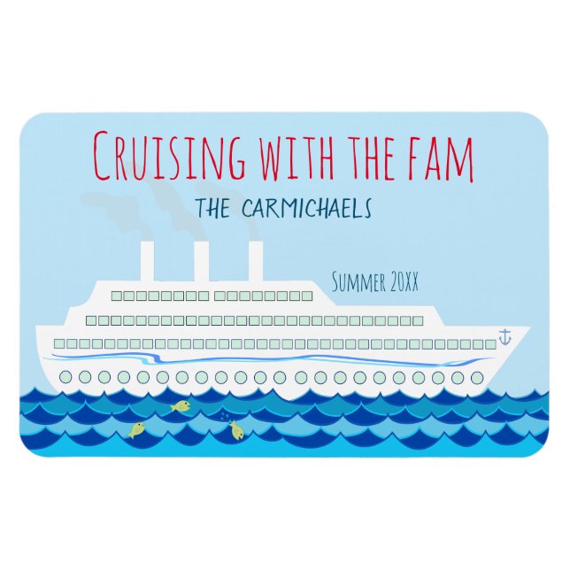Magnet Flexible Bateau de croisière personnalisé Thème (Horizontal)