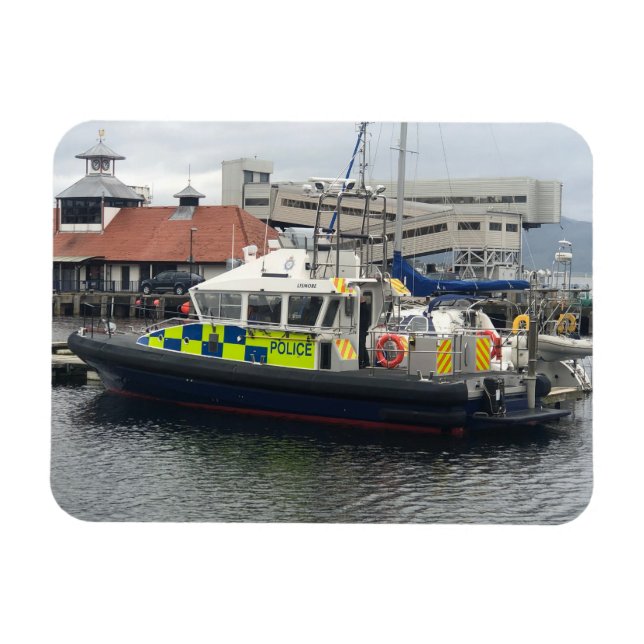 Magnet Flexible Bateau de patrouille de la police britannique, Rot (Horizontal)