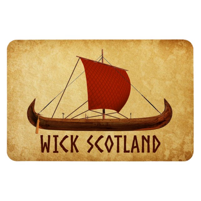 Magnet Flexible Bateau Viking de Wick Écosse (Horizontal)
